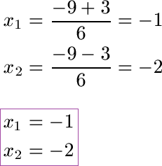 Mitternachtsformel Beispiel 1 Lösung Nullstellen berechnen